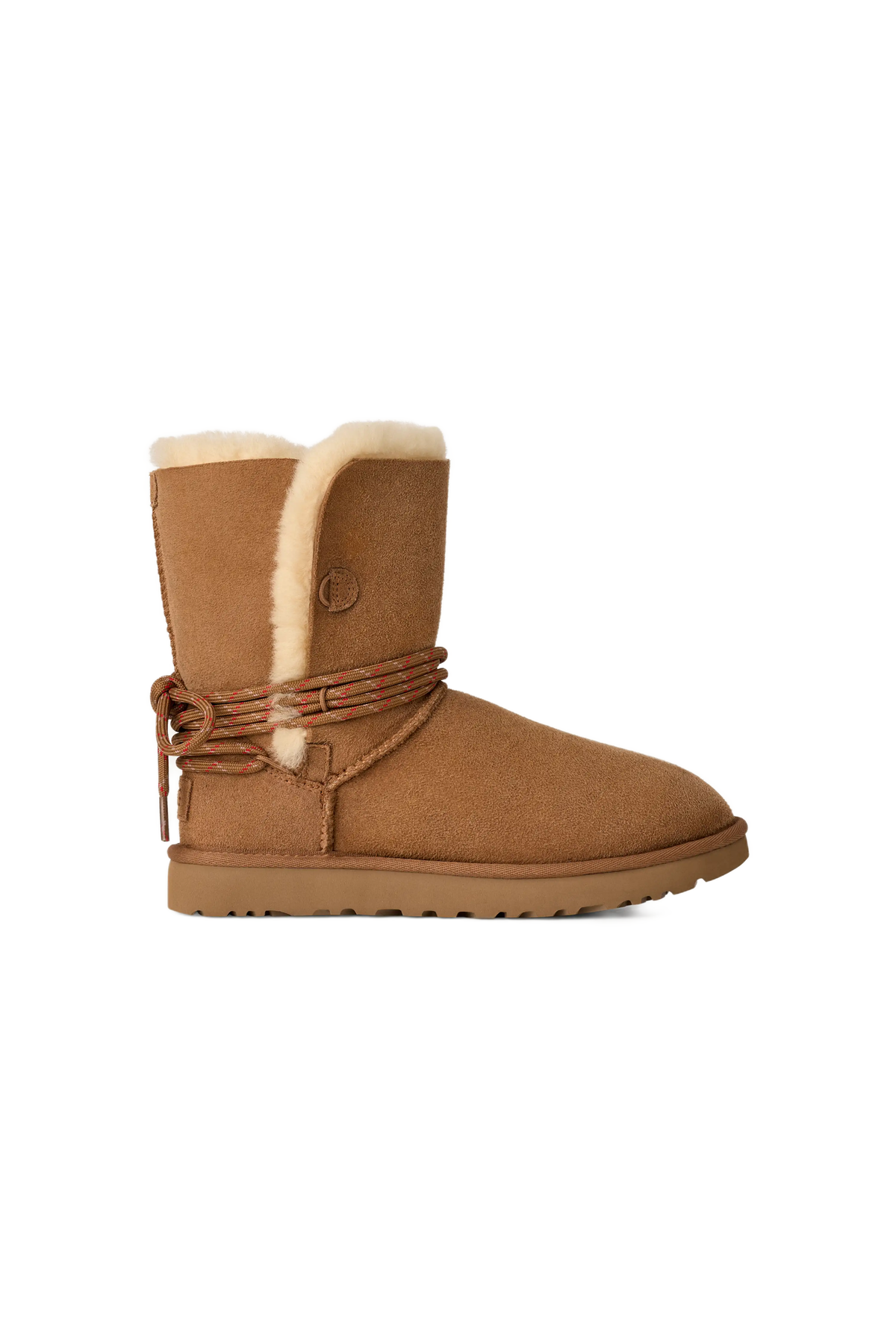 Cozy Lace Back Sheepskin Boots